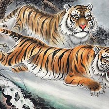 Схема вышивки «Tigres»