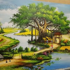 Схема вышивки «Làng quê Bắc Bộ»