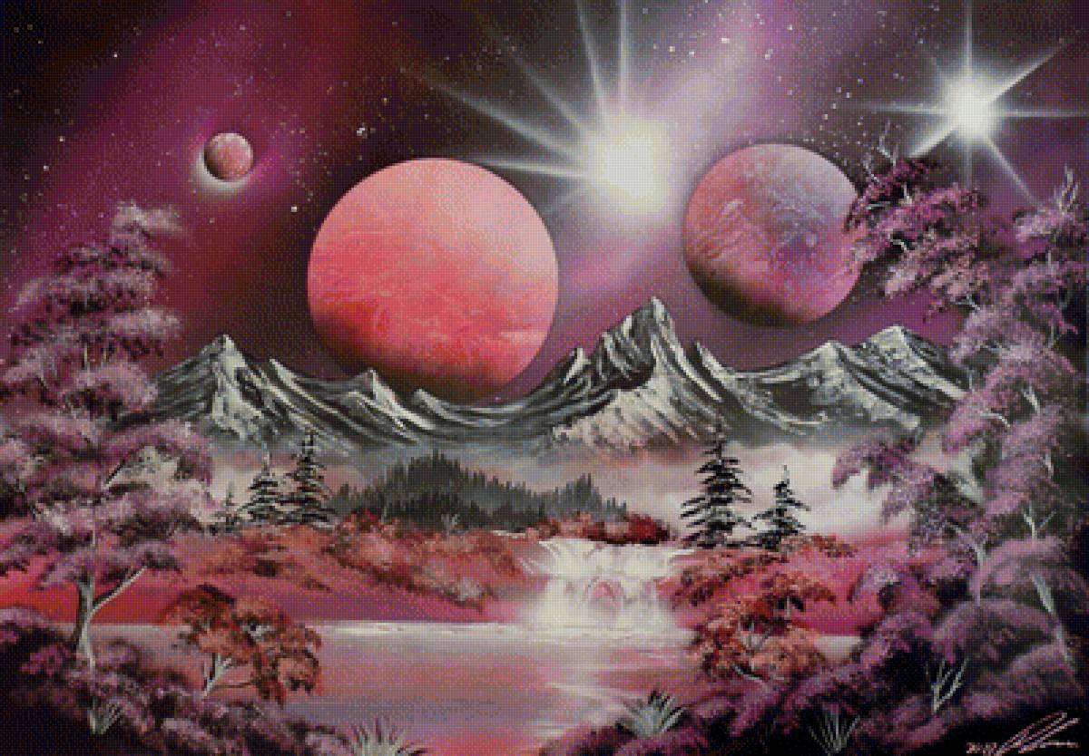 Иван Перончик - космос, природа, планета, пейзаж, картина - предпросмотр