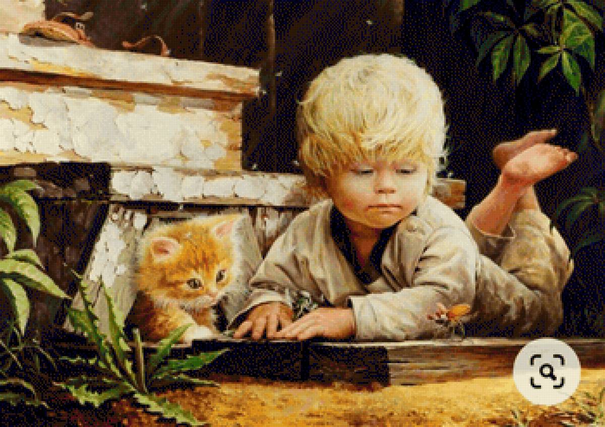 Дети - художники, природа, дети, леонович - предпросмотр