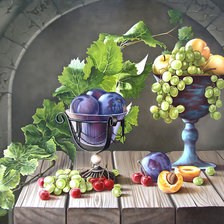 Схема вышивки «Натюрморт в арке.»