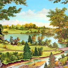 Схема вышивки «Пейзаж»