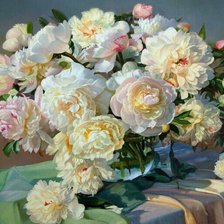 Схема вышивки «Пионы»