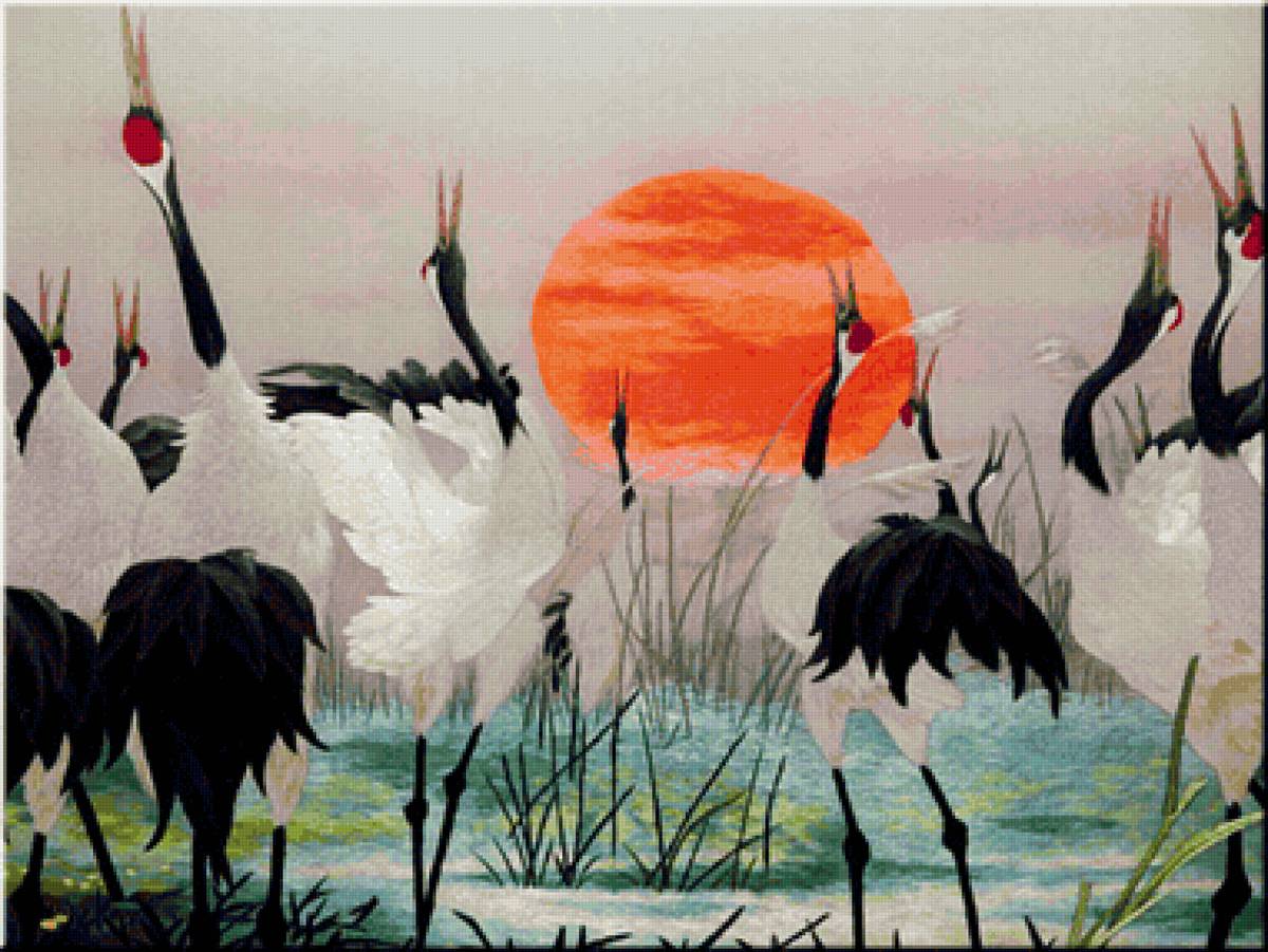 Guindastes. - pássaro - предпросмотр