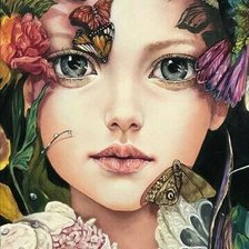 Схема вышивки «Девочка»