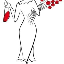 Дама и цветы 2