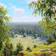 Схема вышивки «Лесные дали»