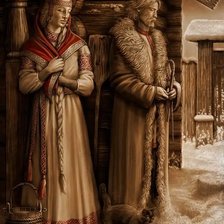 Схема вышивки «Он и Она»