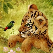 Схема вышивки «Тигрёнок»