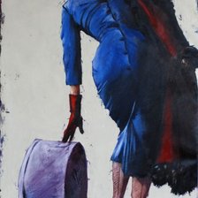 Схема вышивки «дама»