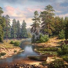 Схема вышивки «пейзаж»