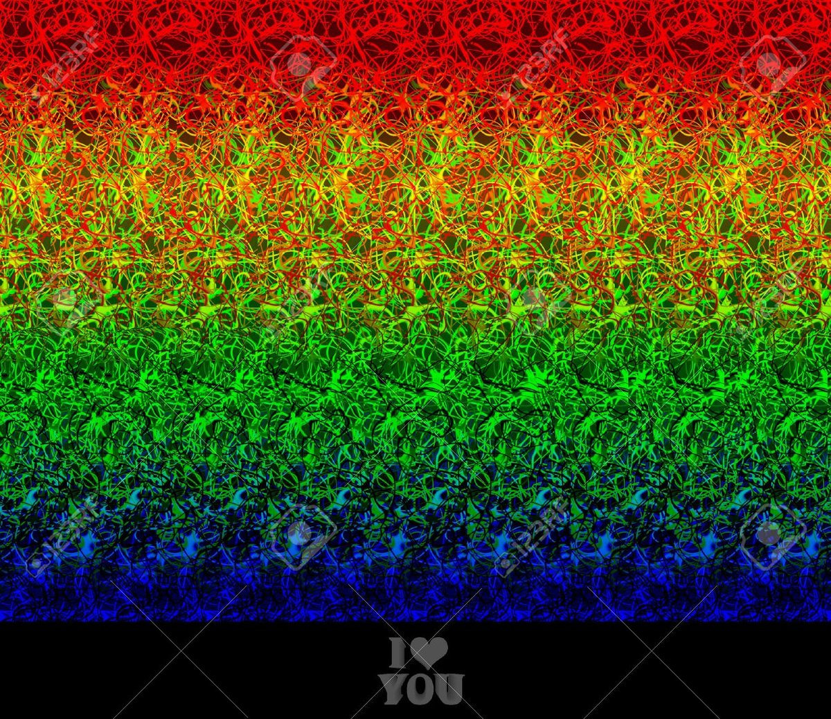 I love you - stereogramm - оригинал
