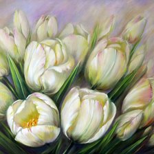 Схема вышивки «Тюльпаны»