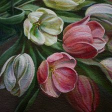 Схема вышивки «Тюльпаны»