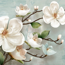 Схема вышивки «Ramo de magnólia.»