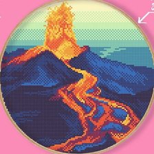 Схема вышивки «вулкан»
