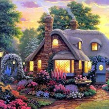 Схема вышивки «Желанный дом»