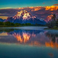 Схема вышивки «Пейзаж горы»