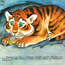 Схема вышивки «тигренок на подсолнухе»