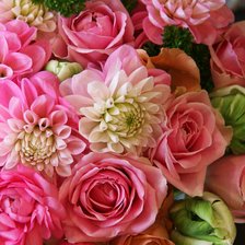 Схема вышивки «Розы и георгины»