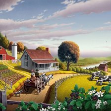 Схема вышивки «Fazenda agrícola.»