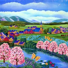 Схема вышивки «Vila.»