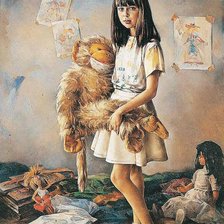 девочка с игрушкой худ. н.соломатина