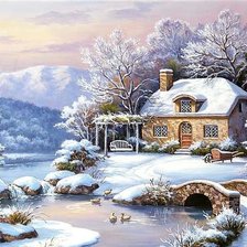 Схема вышивки «Пейзаж»