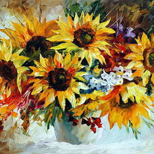 Схема вышивки «Afremov sunflowers4»