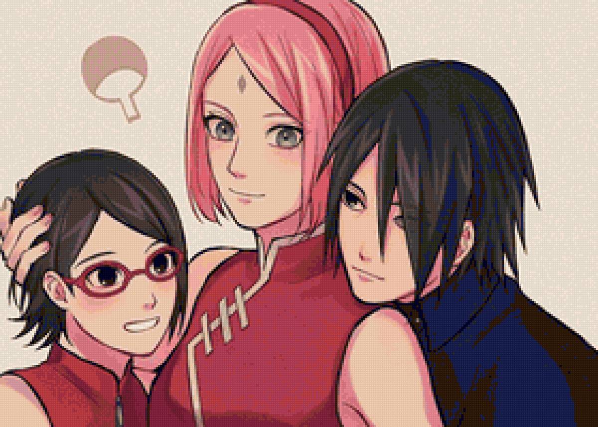 Sakura-Sarada-Sasuke - предпросмотр