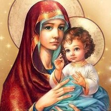 MADONNA CON VELO ROSSO