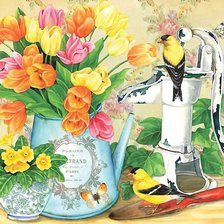 Схема вышивки «букет тюльпанов»