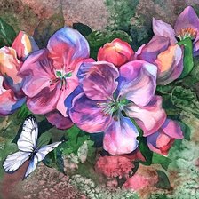 Схема вышивки «акварель»