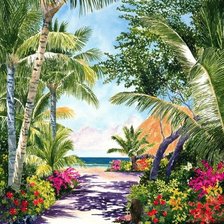 Схема вышивки «ริมหาดสวรรค์»