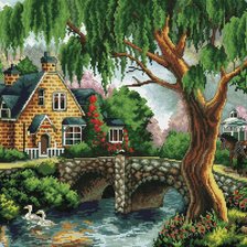 Схема вышивки «Желанный дом»