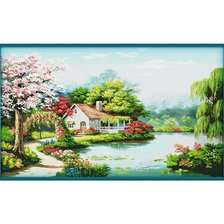 Схема вышивки «Желанный дом»