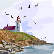 Схема вышивки «Маяк»