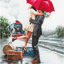 Схема вышивки «ДВОЕ ПОД ЗОНТОМ»