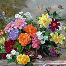 Схема вышивки «Цветы»