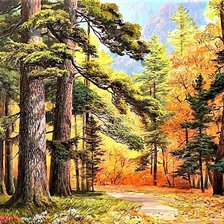 Схема вышивки «Пейзаж»