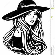 Схема вышивки «монохром шляпа»