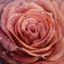 Схема вышивки «Роза в росе»