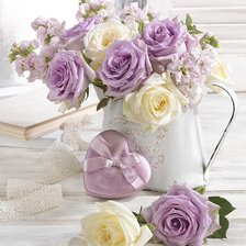 Схема вышивки «Нежный  букет роз.»