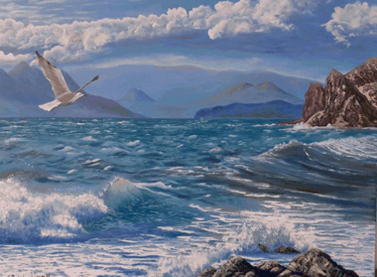 MAR. - pássaro, mar. - предпросмотр