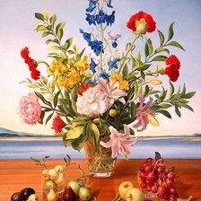 Схема вышивки «Boque de flores.»