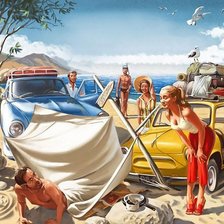 Схема вышивки «на море в. барыкин»