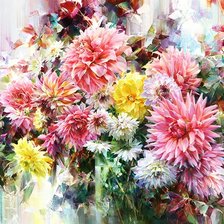 Схема вышивки «георгины»