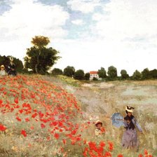 Схема вышивки «Клод Моне - Поле цветов (резкая)»