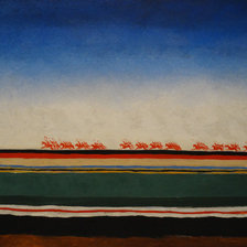 Схема вышивки «Малевич - скачет красная конница (поменьше)»