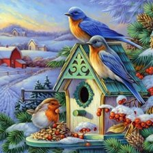 Схема вышивки «Paisagem. de inverno.»